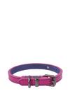 Joules For Dapper Dogs Pink With Polka Dot Lining Leather Dog Collar Small thumbnail 1