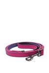 Joules For Dapper Dogs Pink With Polka Dot Lining Leather Dog Lead With Padded Handle thumbnail 1