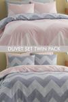 Catherine Lansfield Geo Twin Pack Double Duvet Set thumbnail 1