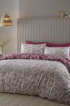Catherine Lansfield Brushed Lingonberry Floral Double Duvet Set thumbnail 1