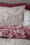 Catherine Lansfield Brushed Lingonberry Floral Double Duvet Set thumbnail 2
