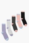 boohoo Contrast Trim Ankle Socks 5 Pack thumbnail 1