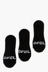 boohoo Ofcl Branded Invisible Socks 3 Pack thumbnail 1