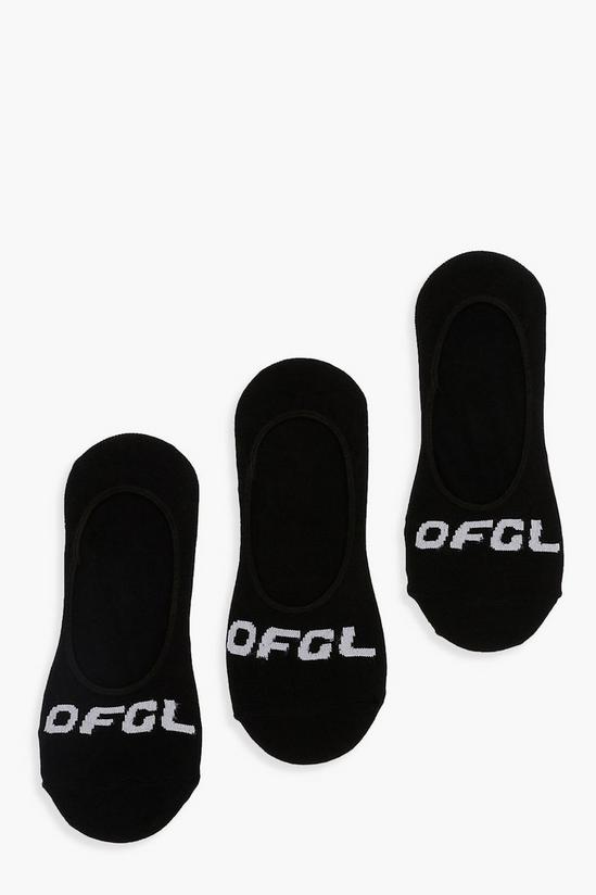 boohoo Ofcl Branded Invisible Socks 3 Pack 1