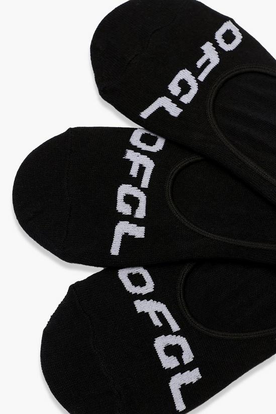 boohoo Ofcl Branded Invisible Socks 3 Pack 2