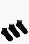 boohoo Ofcl Branded Trainer Socks 3 Pack thumbnail 1