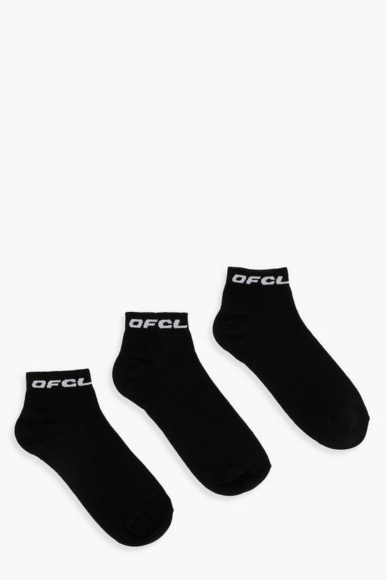 boohoo Ofcl Branded Trainer Socks 3 Pack 1