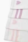 boohoo 4 Pack Pink And Lilac Striped Sport Socks thumbnail 2