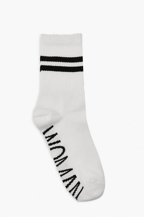 boohoo Woman Sports Stripe Ankle Socks 1