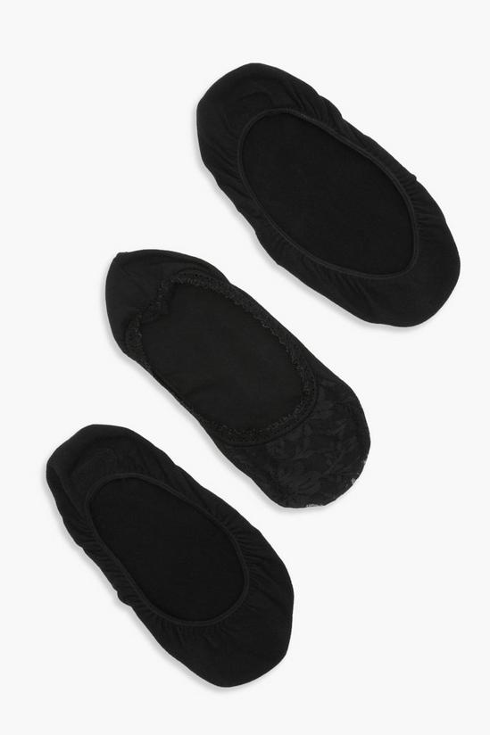 boohoo 3 Pack Lace Invisible Shoe Liners 1