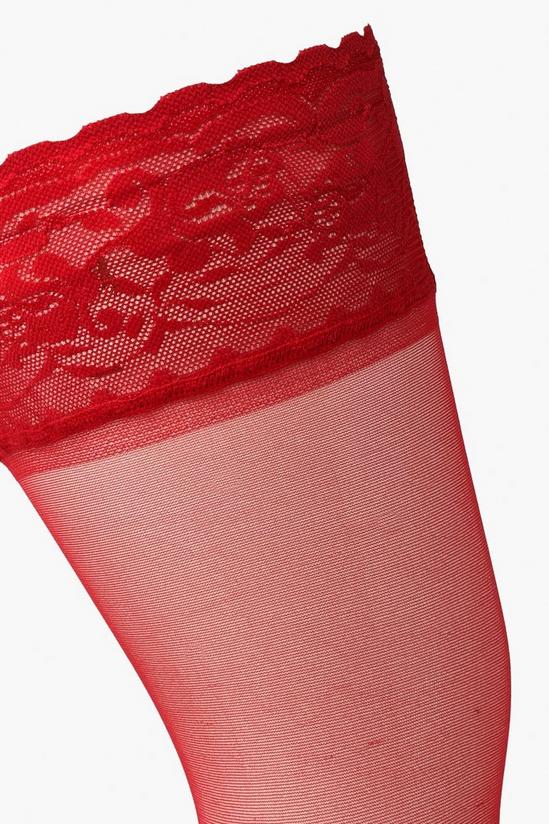 boohoo Lace Top Detail Hold Ups 3