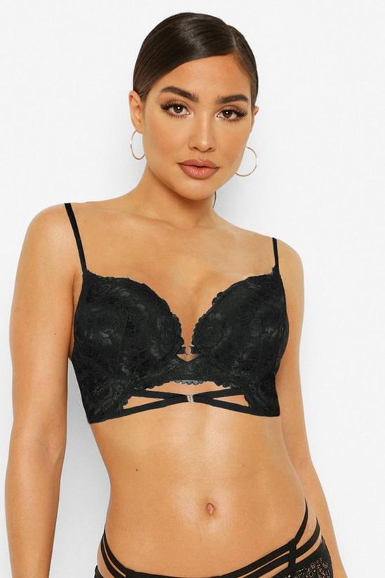 boohoo Scallop Lace Strapping Super Push Up Bra 1