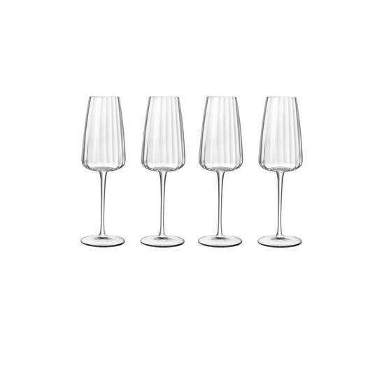 Luigi Bormioli Optica Sparkling Wine Glasses - 210 ml Drinkware - Pack of 4 1
