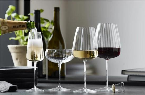 Luigi Bormioli Optica Sparkling Wine Glasses - 210 ml Drinkware - Pack of 4 3