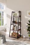 H&O Direct 4-Tier Wooden Open Shelf Ladder Bookcase thumbnail 3