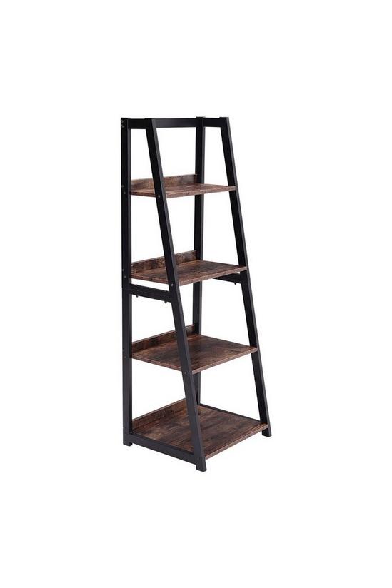 H&O Direct 4-Tier Wooden Open Shelf Ladder Bookcase 4