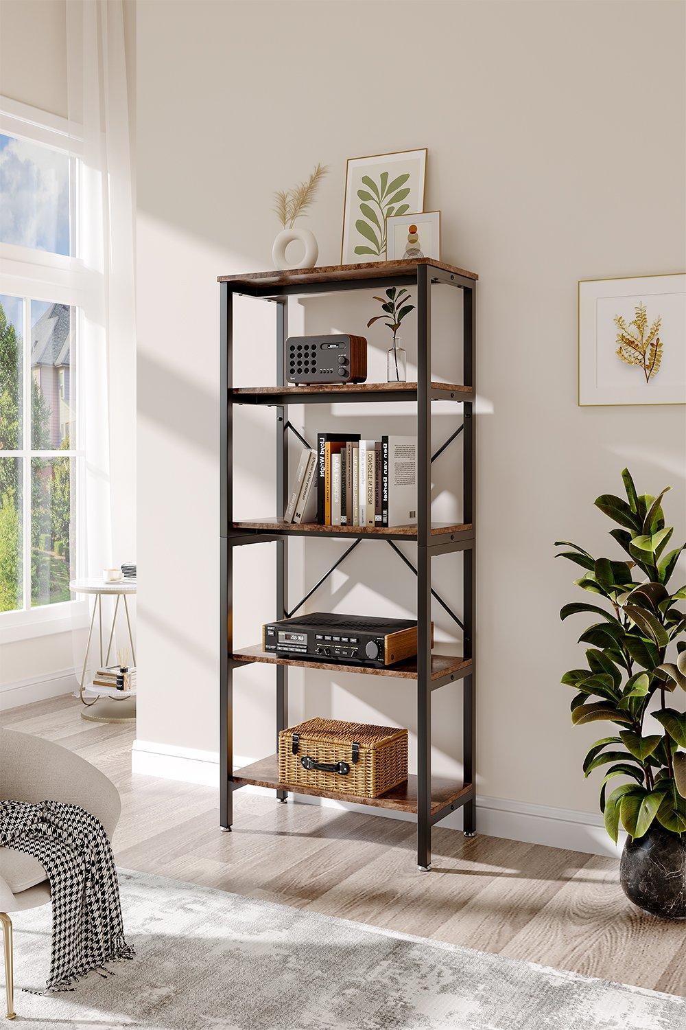 5-Tier Ladder Bookshelf with Open Storage Unit