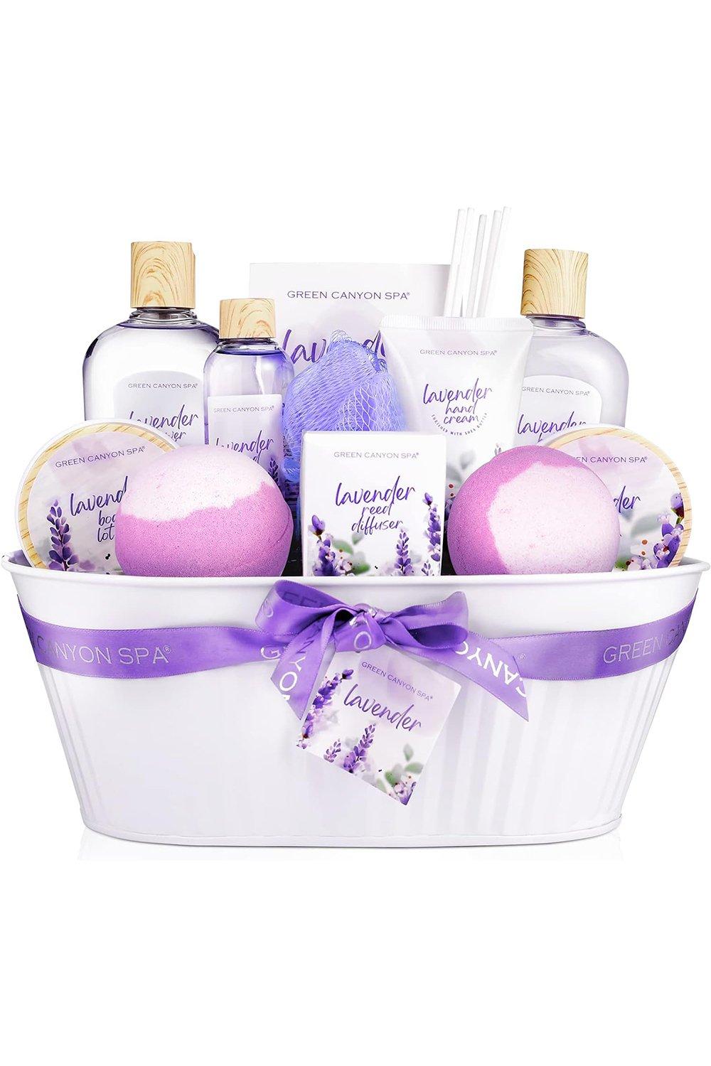 12Pcs Spa Gift Baskets Lavender Bath Gift Set