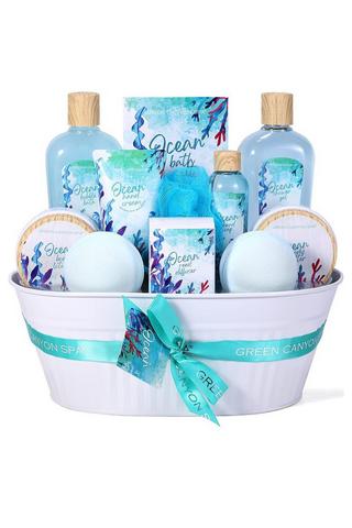 Product Spa Basket Bath Kit Ocean Bath Gift Sets Blue