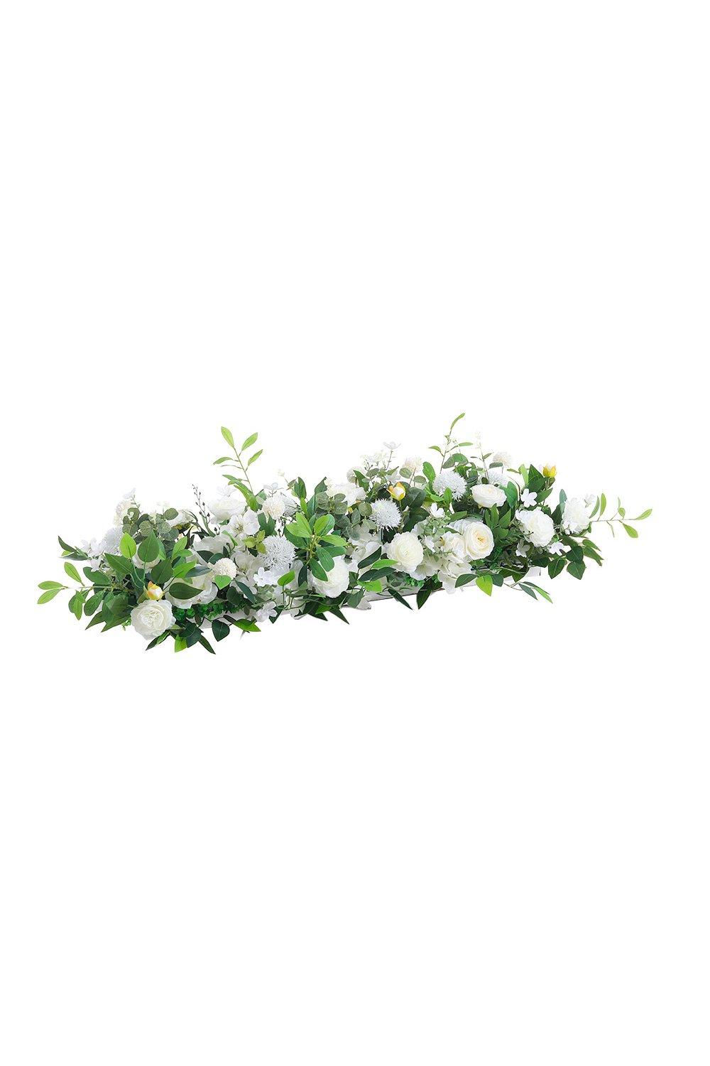 Artificial Peony Rose Silk Flower Row for Wedding Aisle Decor