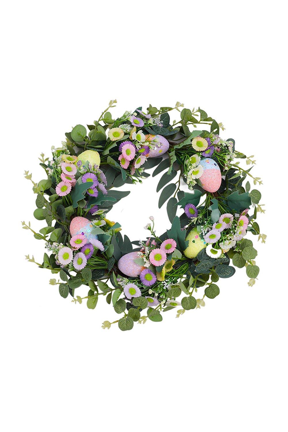 D45cm Easter Spring Wreath Artificial Flower Eucalyptus