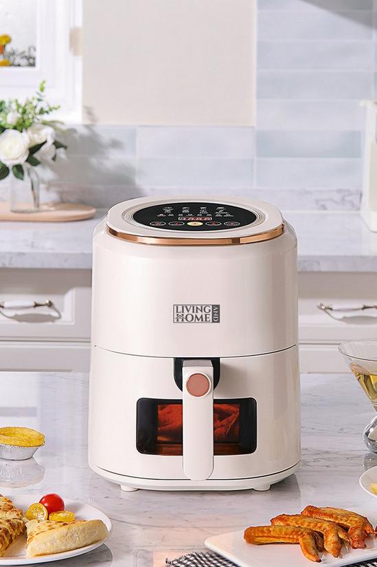 Living and Home 5L Beige Digital Touchscreen Air Fryer  8 Preset Menus with Timer Adjustable Temperature Control 1