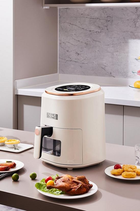 Living and Home 5L Beige Digital Touchscreen Air Fryer  8 Preset Menus with Timer Adjustable Temperature Control 2