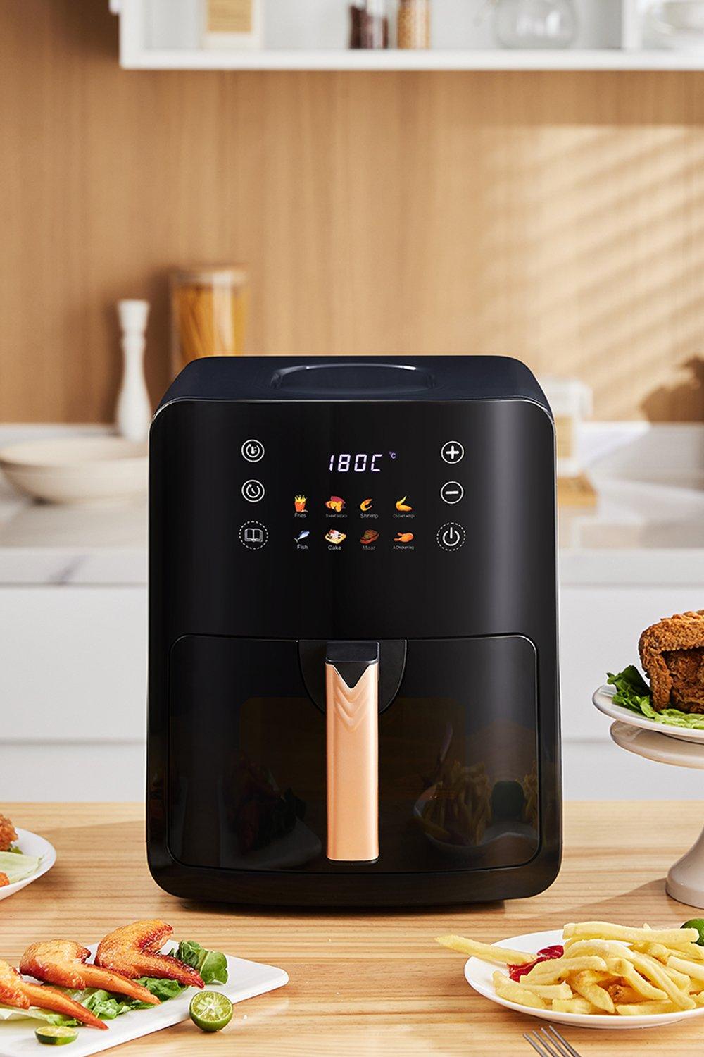 5L Touch Screen Air Fryer 8 Modes with 360deg Air Circulation & Temps , Time Control & Window