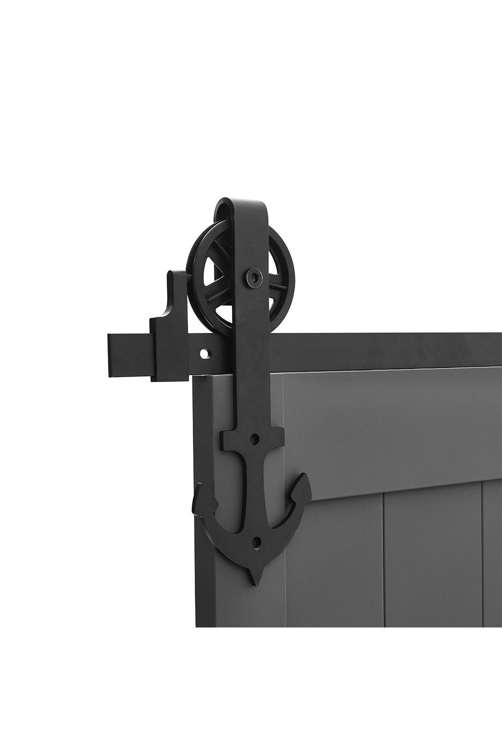 Rustic Anchor Shaped Barn Door Hardware Kit 6ft