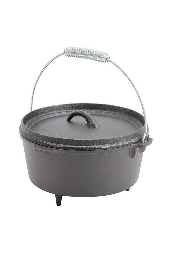 Living and Home Cast Iron Camp Oven Pot with Legs for Outdoor Camping 1