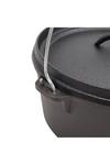 Living and Home Cast Iron Camp Oven Pot with Legs for Outdoor Camping thumbnail 5
