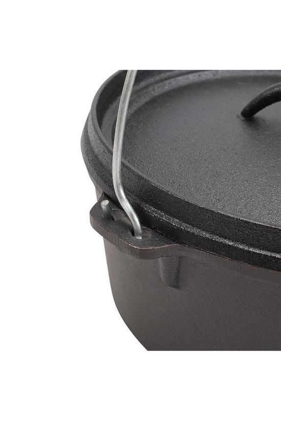 Living and Home Cast Iron Camp Oven Pot with Legs for Outdoor Camping 5