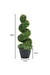 Living and Home 2 Pack 90CM Artificial Topiary Spiral Boxwood Tree Fake Plant thumbnail 5