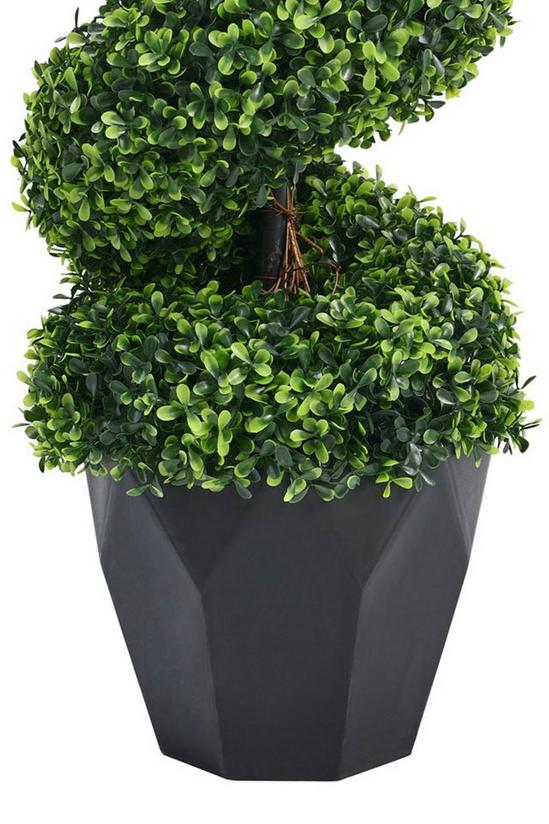 Living and Home 2 Pack 120CM Artificial Topiary Spiral Boxwood Tree Fake Plant 3