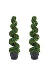 Living and Home 2 Pack 120CM Artificial Topiary Spiral Boxwood Tree Fake Plant thumbnail 5