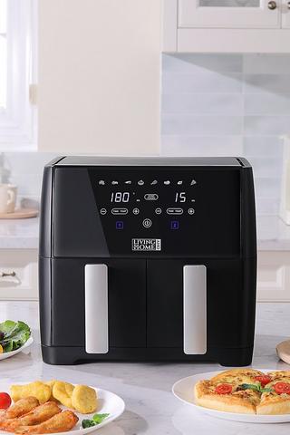 ALIVIO 8L LARGE FAMILY AIR FRYER WITH DRAWER ADJUSTABLE THERMOMETER AND  TIMER