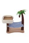 Living and Home Coconut Cat Tree with Hammock and Sisal Perch thumbnail 5