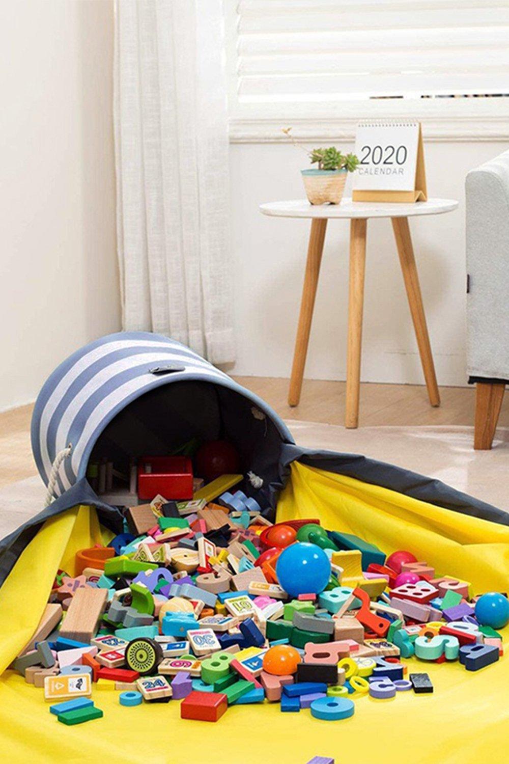 Toy Storage Basket with Play Mat