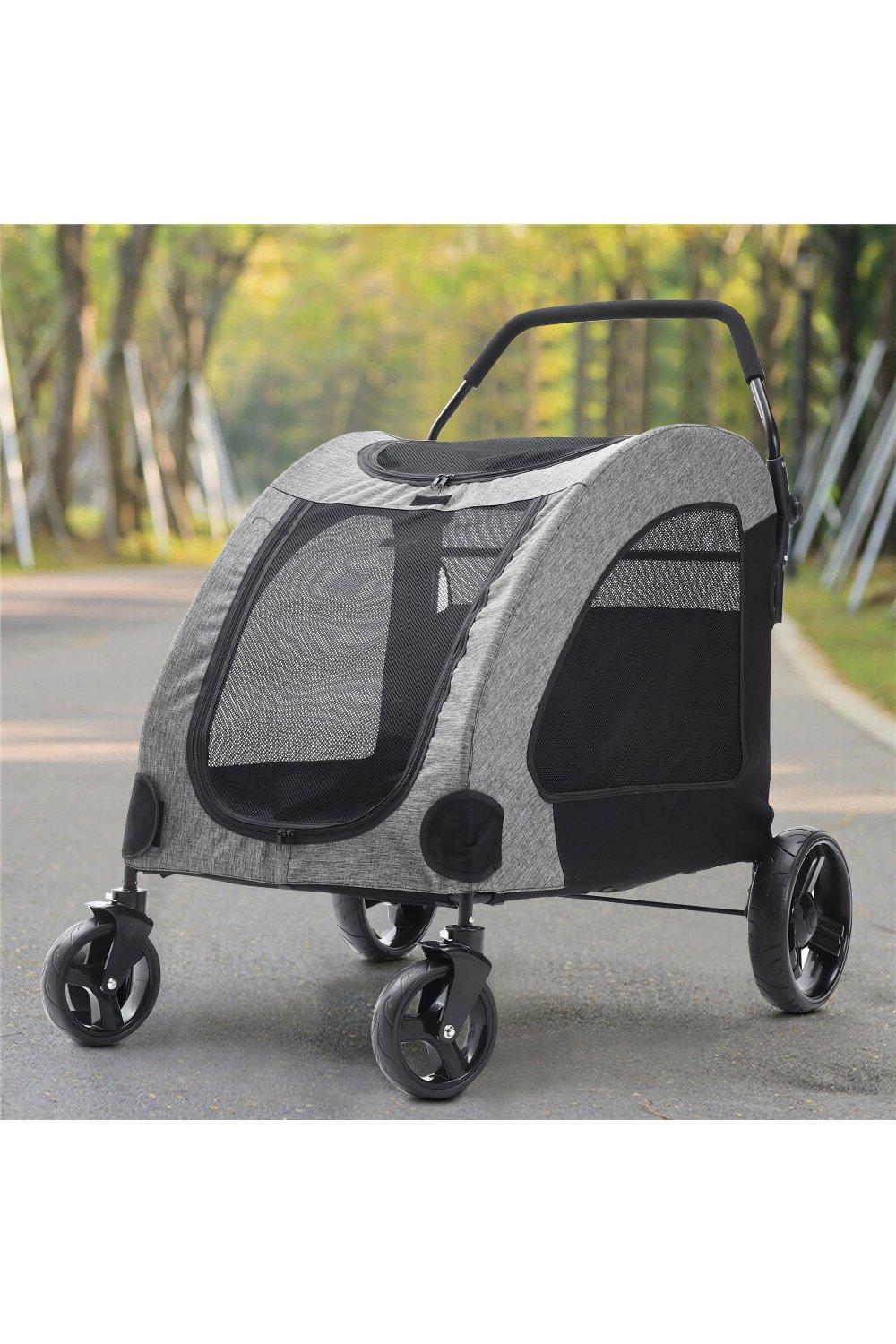Foldable Pet Cart with 4 Wheels
