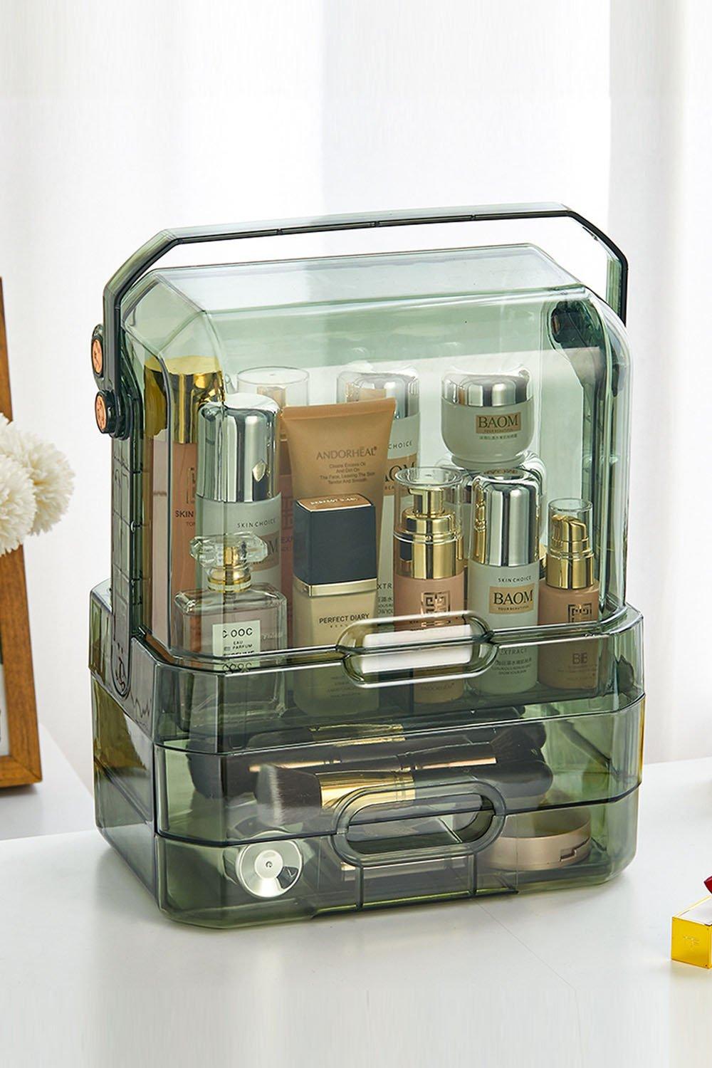 Clear Cosmetic Drawer Case Skincare Organizer Box Gift Set