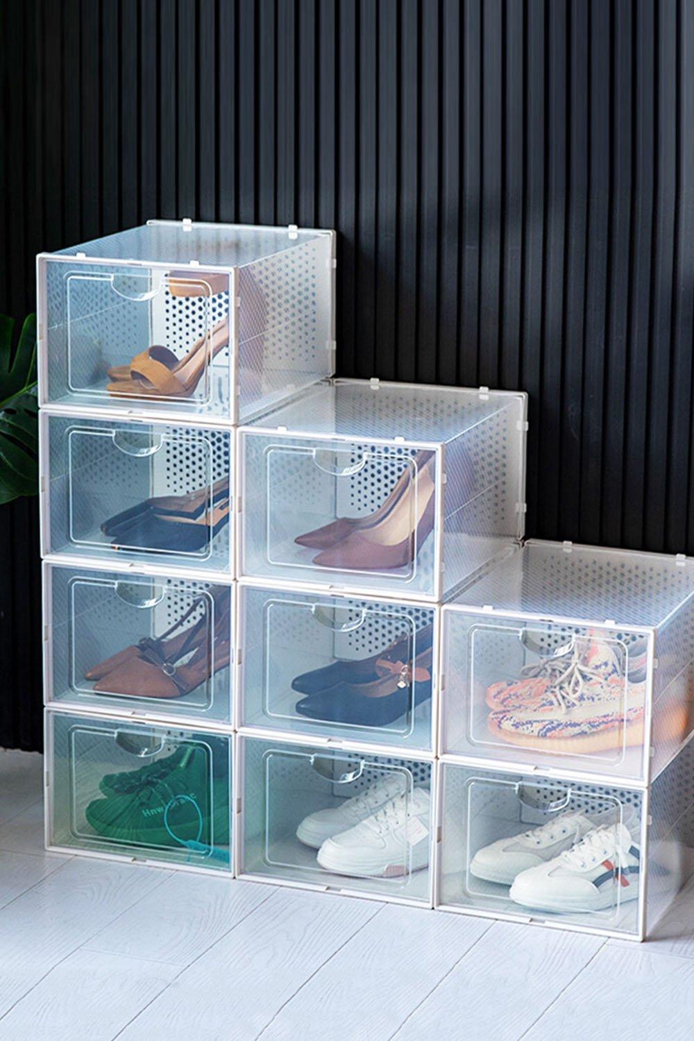 12 Pack Shoe Organizer Storage Boxes