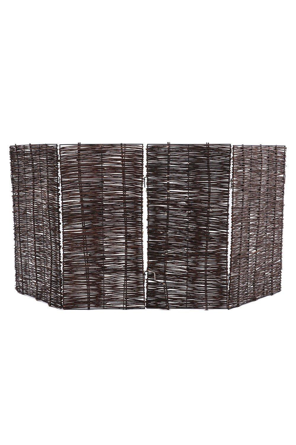 Trash Can Fence Wicker Privacy Fence