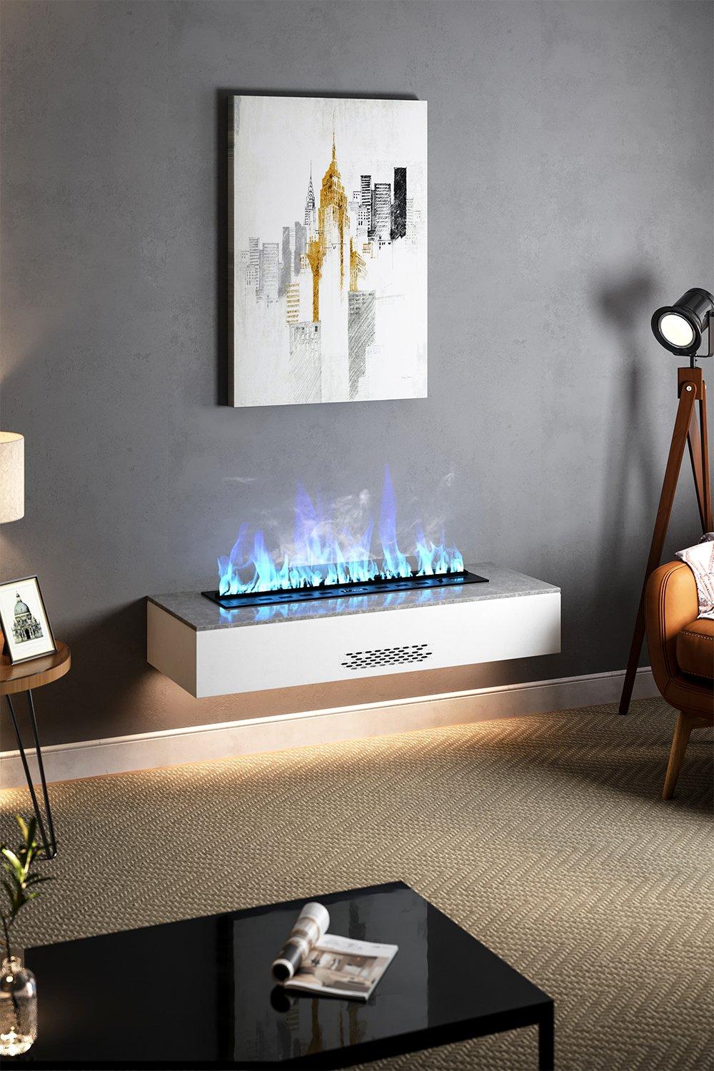 Electric 3D Water Vapour Fireplace with 7 Adjustable Flames