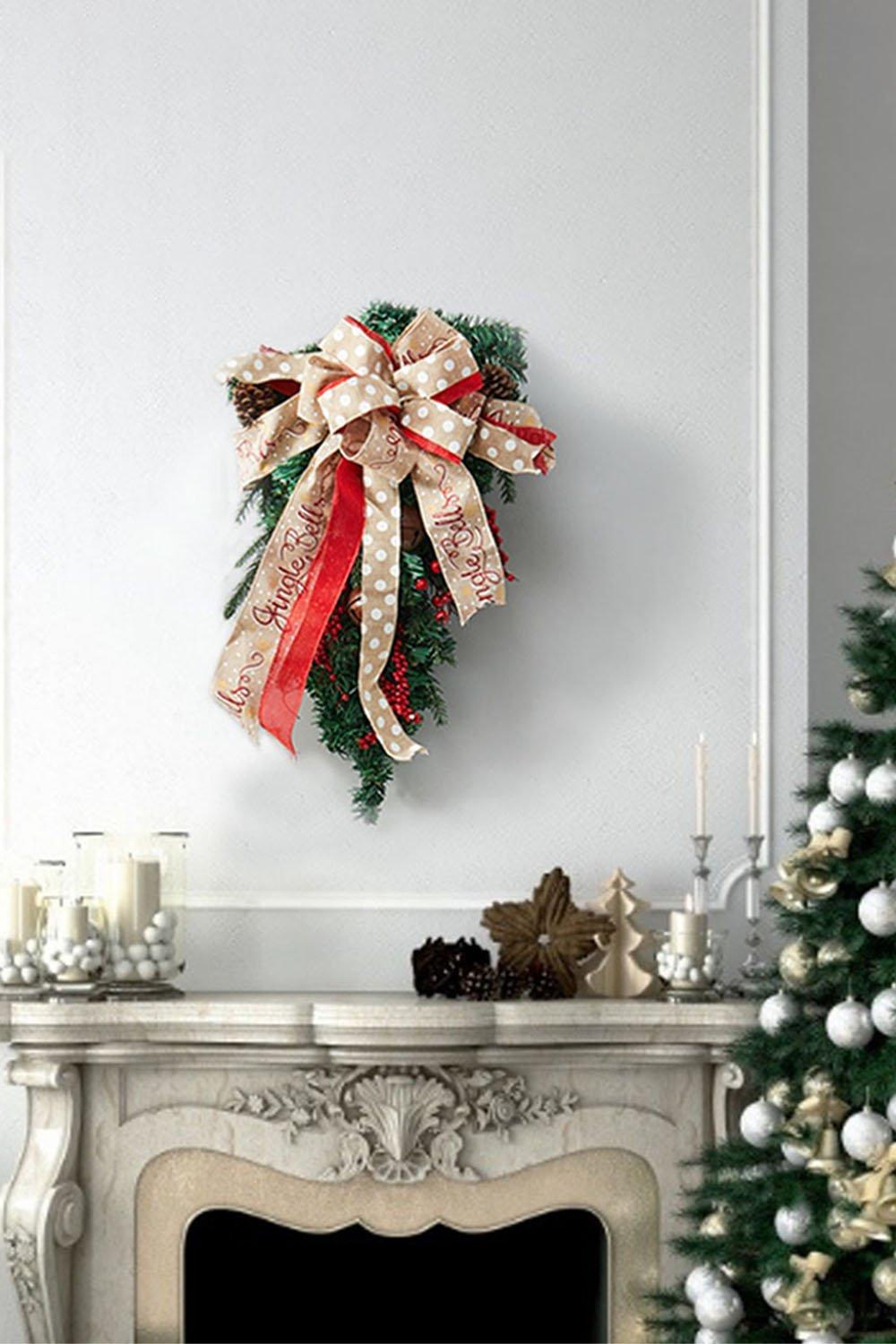 Artificial Christmas String Door Wreath