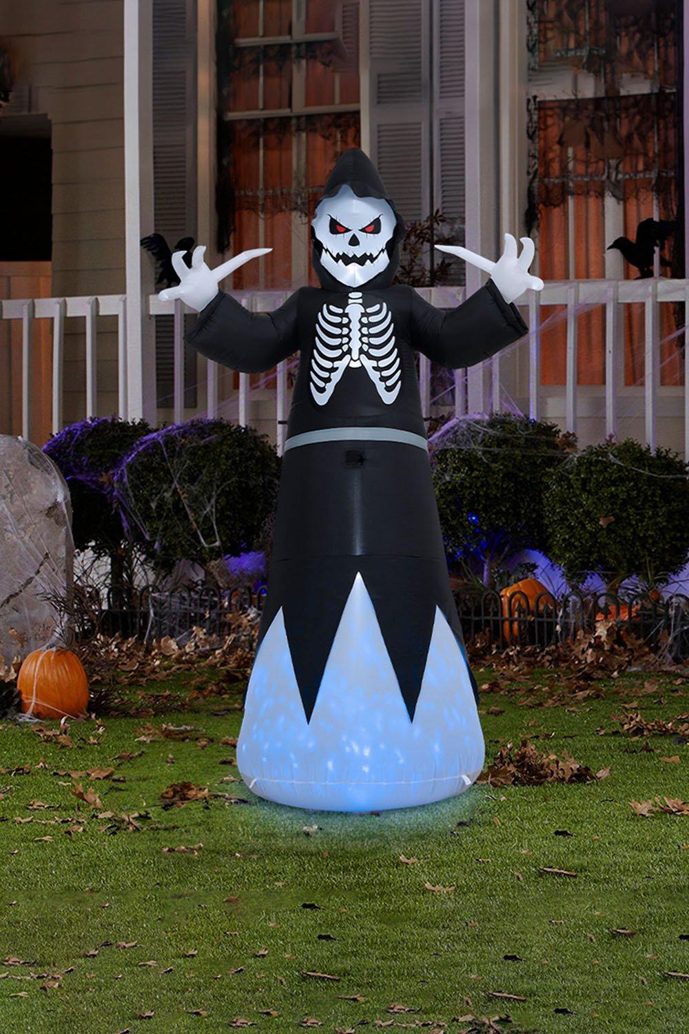 240cm Halloween Outdoor Grim Reaper Inflatable with Blue Lights