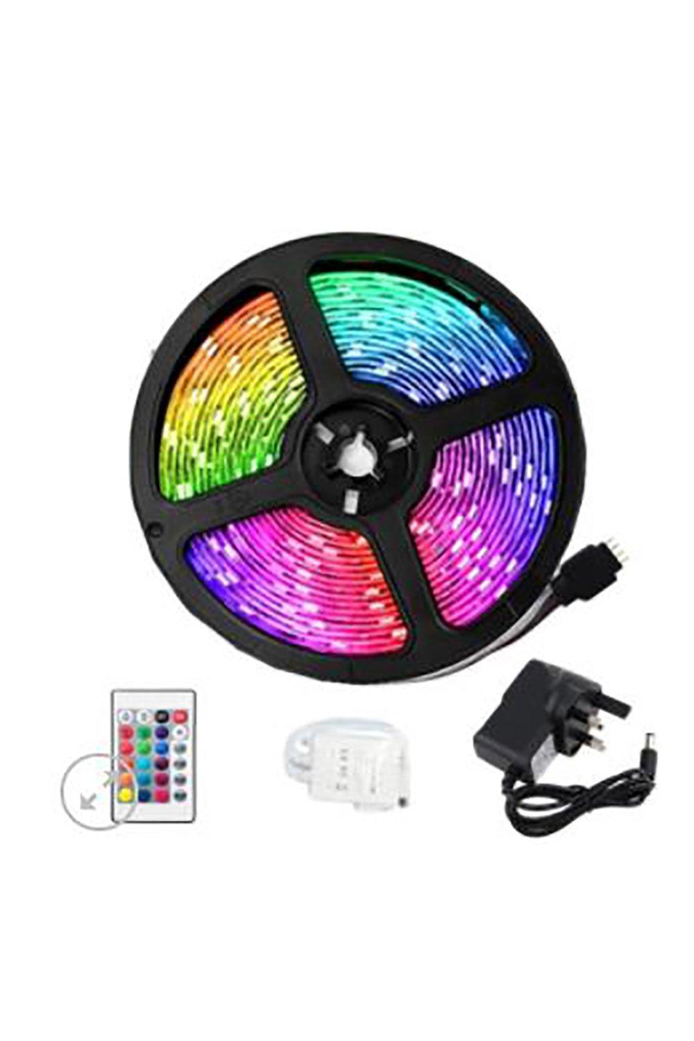 5M RGB LED Strip Light Multiple Colors with Remote and App Control