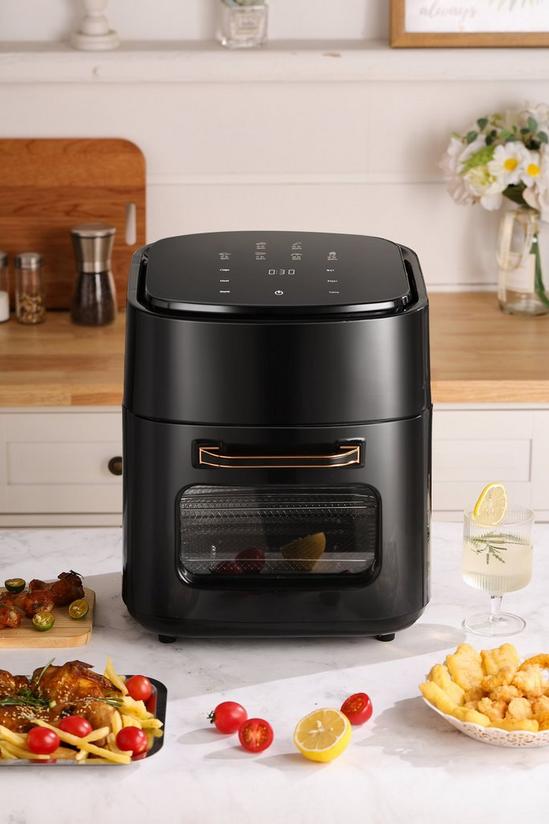 Living and Home 11L Touch Screen Digital Air Fryer Oven 3-tier Multi-Function Oil-Free Fries with Window 2