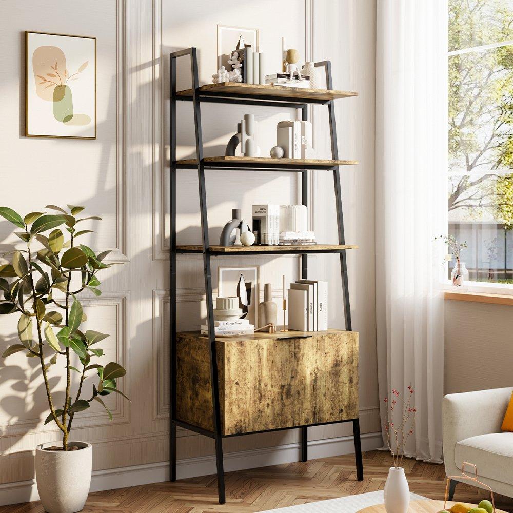 Industrial Style Wooden Bookshelf