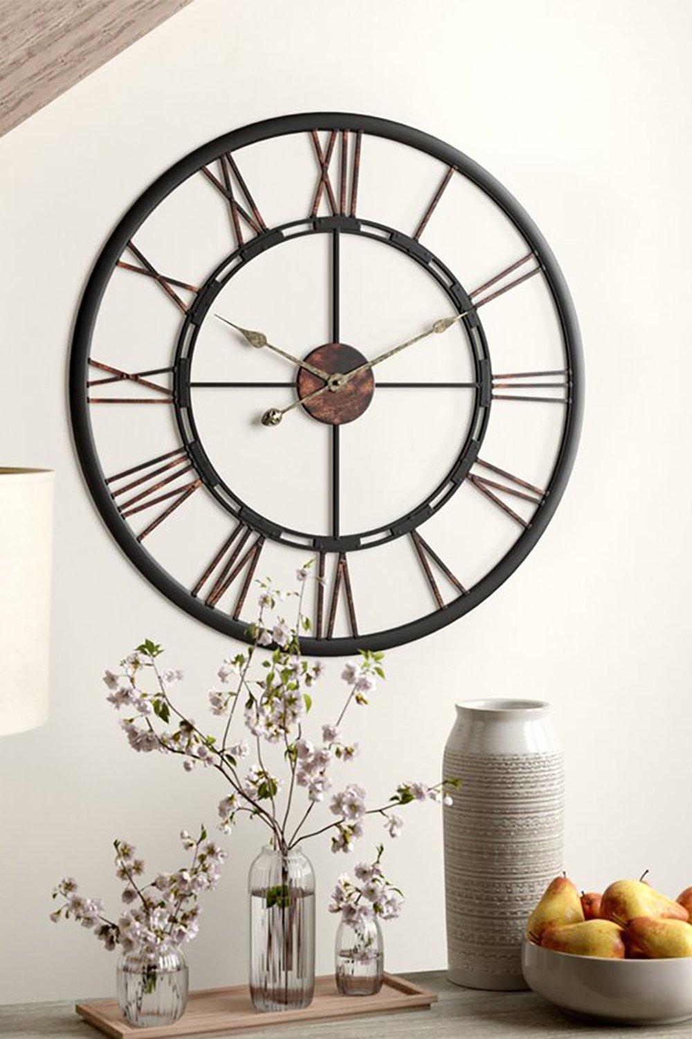 D60Cm Large Vintage Silent Decorative Wall Clock