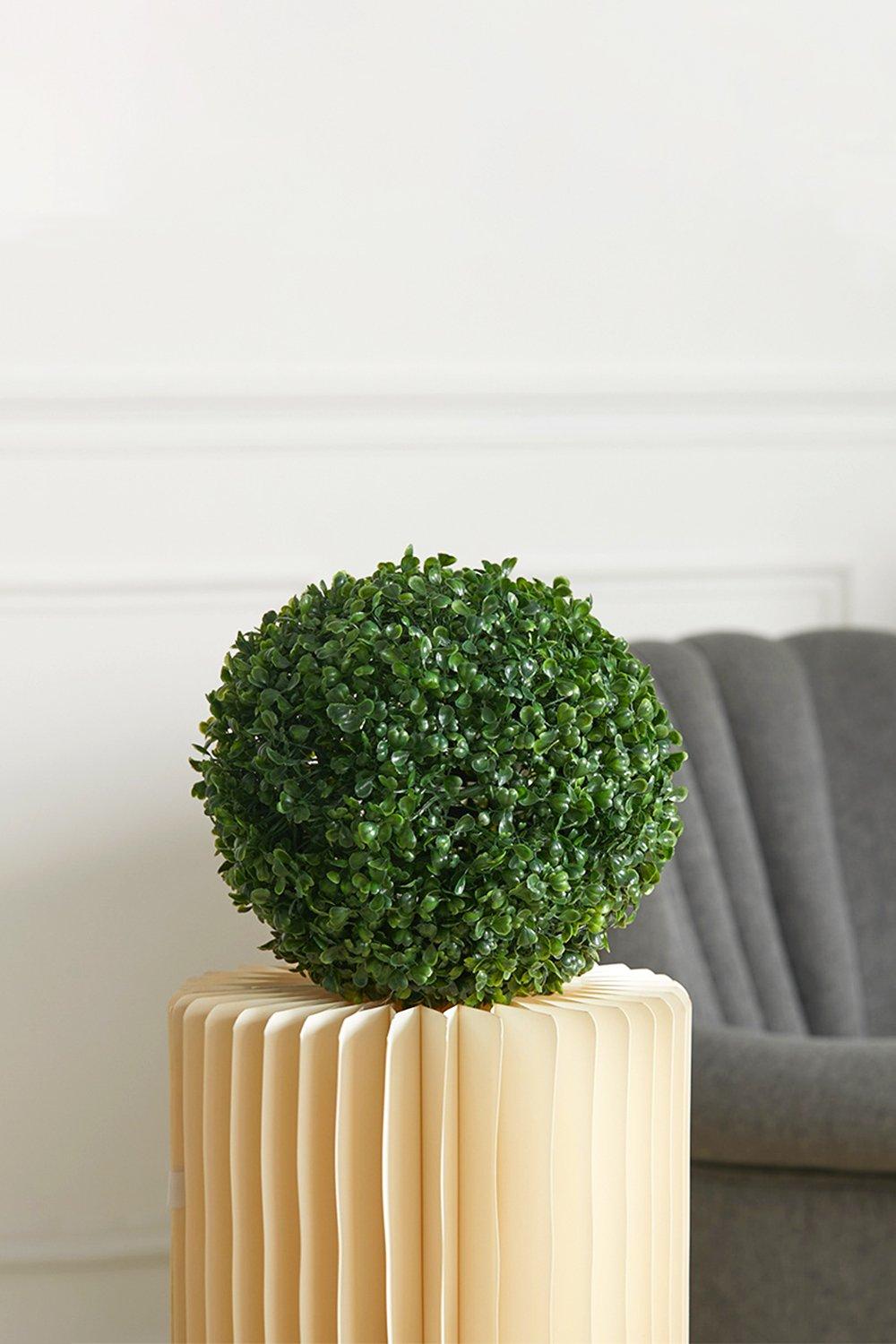 Artificial Flowers | Boxwood Ball 28cm Artificial Hanging Buxus Topiary ...